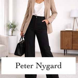 Black Wide-Leg Pants Tailored Trouser Pants